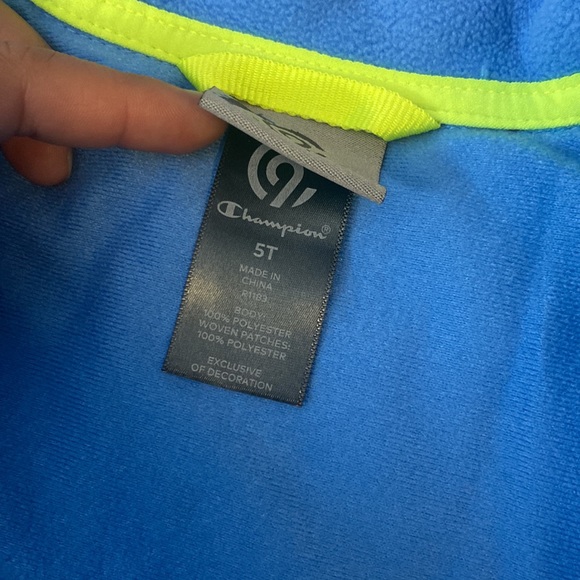 C9 By Champion Toddler Boy Full Zip Blue Sherpa Winter Jacket Size 5t - Picture 6 of 9